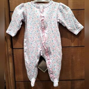 Kissy Kissy Newborn Zipup Floral Pajama